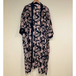 Vintage Floral Printed Sexy Robe